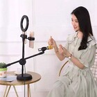 Iluminador Ring Light Led Youtuber Profissional Duplo Suporte