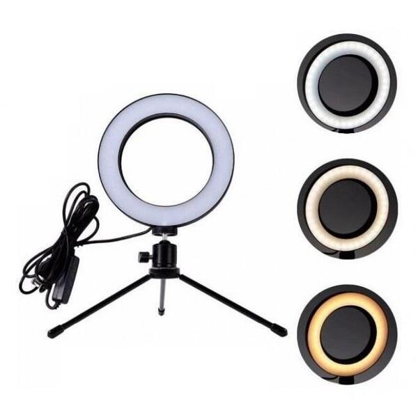 Iluminador Ring Light Selfie De Led - 6"