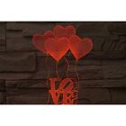 Iluminaria Em Acrílico Com Led Balões Love 3d