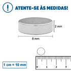 Imã De Neodímio 100 Peças - 8mm X 2mm - Super Forte