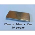 Imã De Neodímio / Super Forte / 20mm X 10mm X 2mm   10 Peças