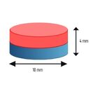 Ímã Neodímio Ø 10x2 mm N35 20 Unidades
