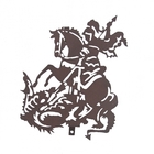 Imagem De Parede São Jorge - Marrom