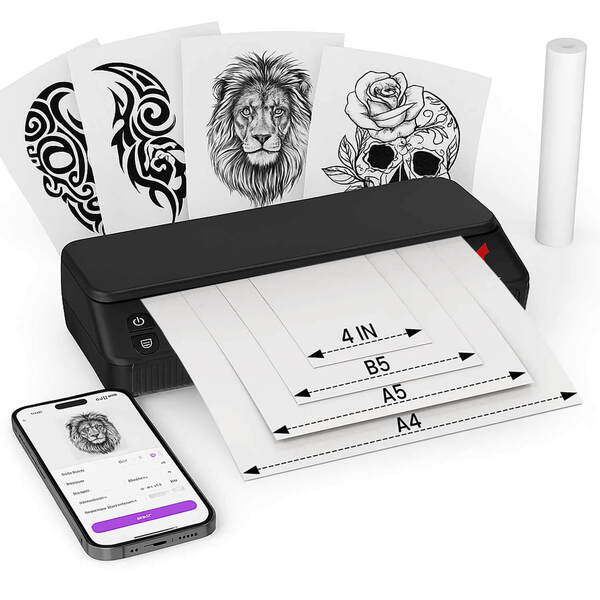 Impressora Portátil Usb Bluetooth P/ Tatuagem A4 - Mht-p8008