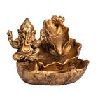 Incensário Cascata Ganesha Dourado