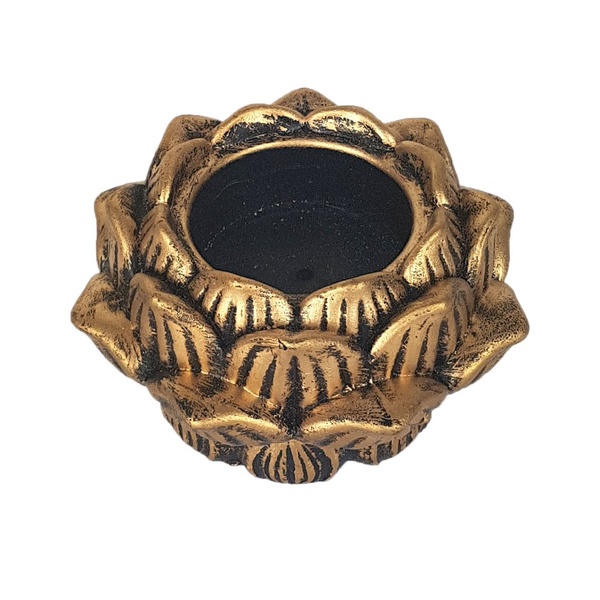 Incensário Castiçal Flor De Lótus Com Base 13057