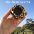 Incensário Castiçal Flor De Lótus Com Base 13057