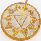 Incensário Em Pedra Mandala Sol Chakra Plexo Solar