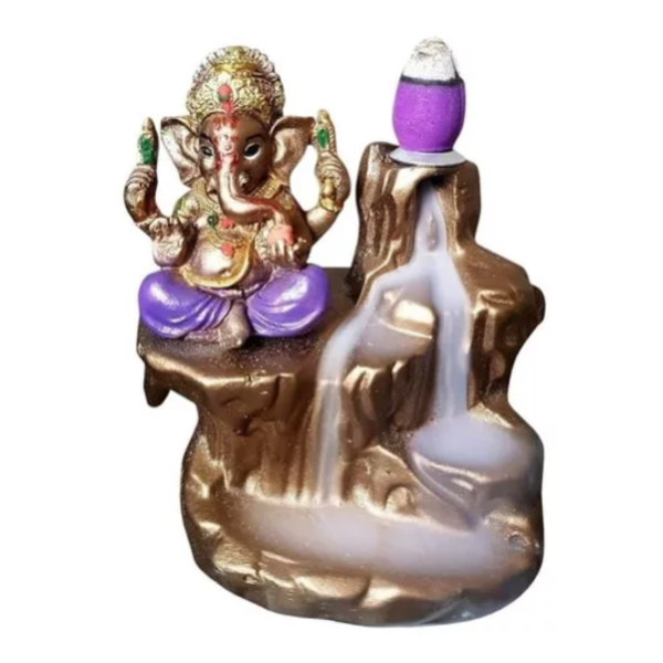 Incensário Ganesha Cascata Gratis 40 Incensos Cones