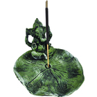 Incensário Ganesha Sentado Na Folha 13576