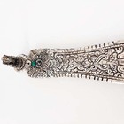 Incensário Indiano Metal Canoa Prata Ganesha Sabedoria