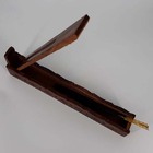 Incensário Machetado Caminhar Madeira Com Tampa