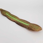 Incensário Madeira Entalhada Folha