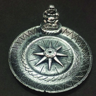 Incensário Pratinho Budinha Estrela 13016 Prata