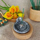 Incensário Pratinho Sol E Lua Prateado