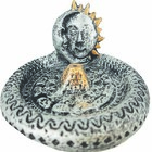 Incensário Pratinho Sol E Lua Prateado