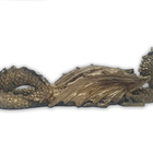 Incensário Vareta Dragão Dourado Em Resina 25cm