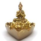 Incensário Vareta Porta Velas Buda Sagrado Meditando 10cm B