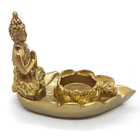 Incensário Vareta Porta Velas Buda Sagrado Meditando 10cm B