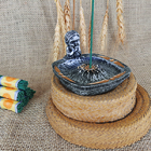 Incensário Vareta Pratinho Quadrado Budinha 13059 Prata