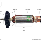 Induzido Original Makita Ga-4530 Esmerilhadeira 220 Volts- Ei