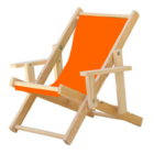 Infantil Cadeira Espreguiçadeira Dobrável-laranja