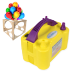 Inflador Compressor Balão Bexiga 2 Bico + Medidor De Bexiga A