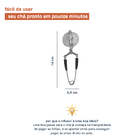 Infusor De Chá Inox - Oikos Preto U