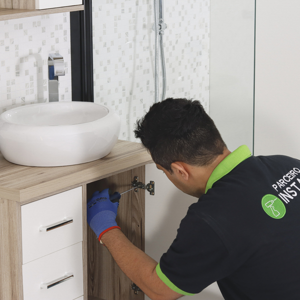 Instalação de Gabinete de Banheiro de até 1m de Largura