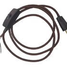 Instalação Rabicho Tecido C/ Interruptor Abajur 1 50mt + Toma