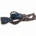 Instalação Rabicho Tecido C/ Interruptor Abajur 1 50mt + Toma