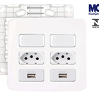 Inter Intermediário + Tomada 10a + 2 Usb 1a Bi Margirius