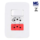 Inter Paralelo+ Tomada Dupla 20a Branca E Vermelha Margirius