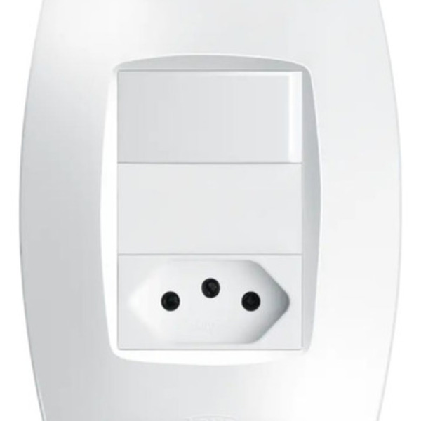 Interruptor 1 Tecla Paralelo C/ Tomada 10a 4x2 Fame Elegance