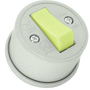 Interruptor 1 Tecla Simples Redondo Cinza Radial 1801.047 | Leroy