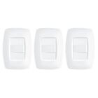 Interruptor 2 Teclas C/ Placa 4x2 Fame Elegance - Kit 3 Un. B