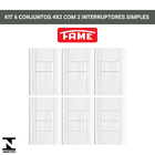 Interruptor 2 Teclas Com Placa 4x2 Fame Modulare - Kit 6 Un B