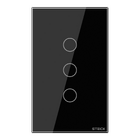 Interruptor 4x2" 3 Módulos Touch Preto Wi-Fi Ambiente Conectado Steck