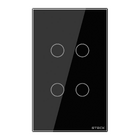 Interruptor 4x2" 4 Módulos Touch Preto Wi-Fi Ambiente Conectado Steck