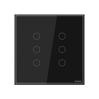 Interruptor 4x4" 6 Módulos Touch Preto Wi-Fi Ambiente Conectado Steck