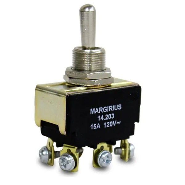 Interruptor Alavanca Metálica Bipolar 14203 Liga-desliga-liga