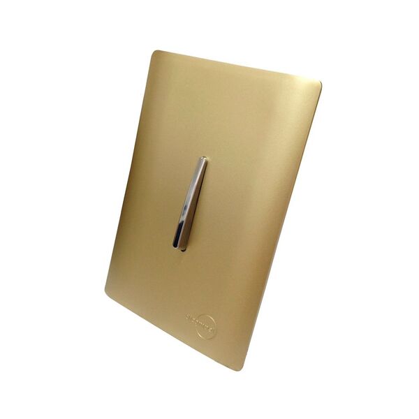 Interruptor Bipolar Paralelo Cromado Vertical Com Placa 4x2 D