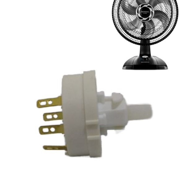 Interruptor Chave Rotativa 3v P/ Ventilador Mondial V30 V40