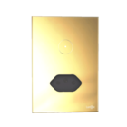 Interruptor De Luz 1 Botão Com Tomada 10 Ou 20a Dourado Lumenx