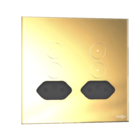 Interruptor De Luz Touch Tok Glass 4 Botões+2tom Dourado Lume