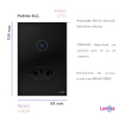 Interruptor De Luz Touch Wi-fi Tok Glass 1 Botão+tom Preto Lu