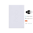 Interruptor De Luz Touch Wi-fi Tok Glass 3 Botões Branco Lume