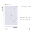 Interruptor De Luz Touch Wi-fi Tok Glass 3 Botões Branco Lume