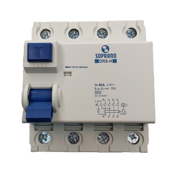Interruptor Dr Tetrapolar 80A 30mA 6kA DRS4-H | Leroy Merlin