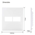 Interruptor Duplo Simples 10a Branco 4x4 Margirius B3